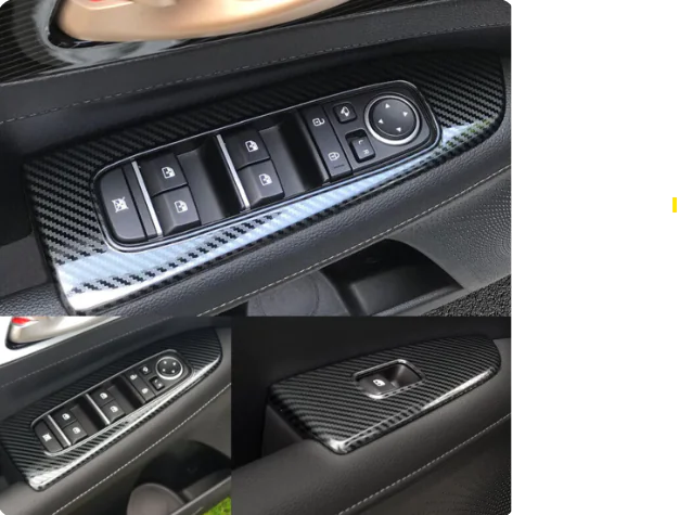juego de moldura estilo fibra de carbono para Kia Forte K3 (2019-2022)
